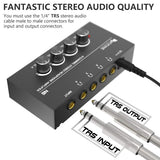 FIFINE N6 - Headphone Amplifier With Stereo Output And Individual Volume Controls