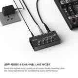 FIFINE N5 - Four-Channel Line Mixer With Individual Volume Controls