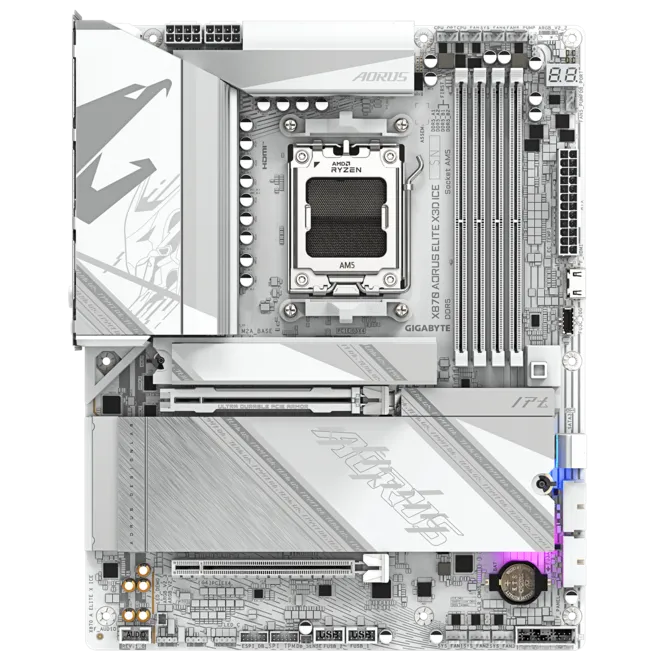 Gigabyte X870 Aorus Elite X3D Ice Motherboard