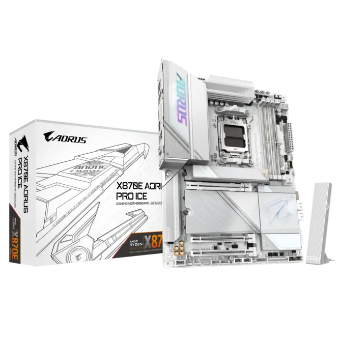 Gigabyte X870E Aorus Pro Ice AM5 LGA 1718 ATX Motherboard