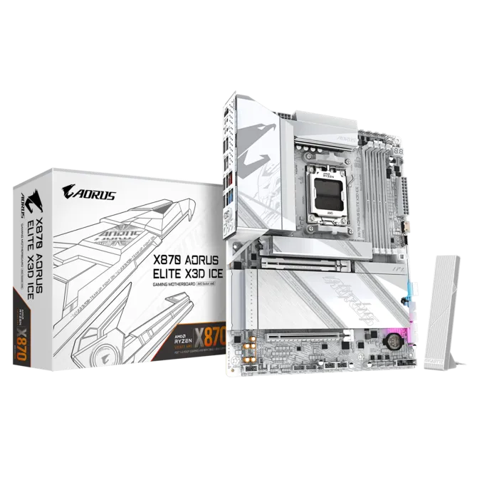 Gigabyte X870 Aorus Elite X3D Ice Motherboard