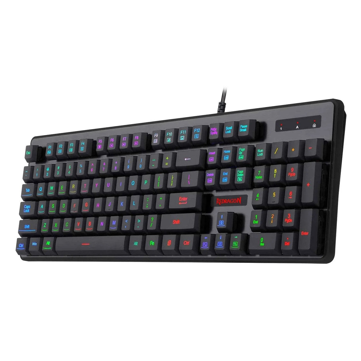 Dyaus Pro K509-1 - 104 Keys Rgb Wired Keyboard Without Side Led (Mechanical Feel)