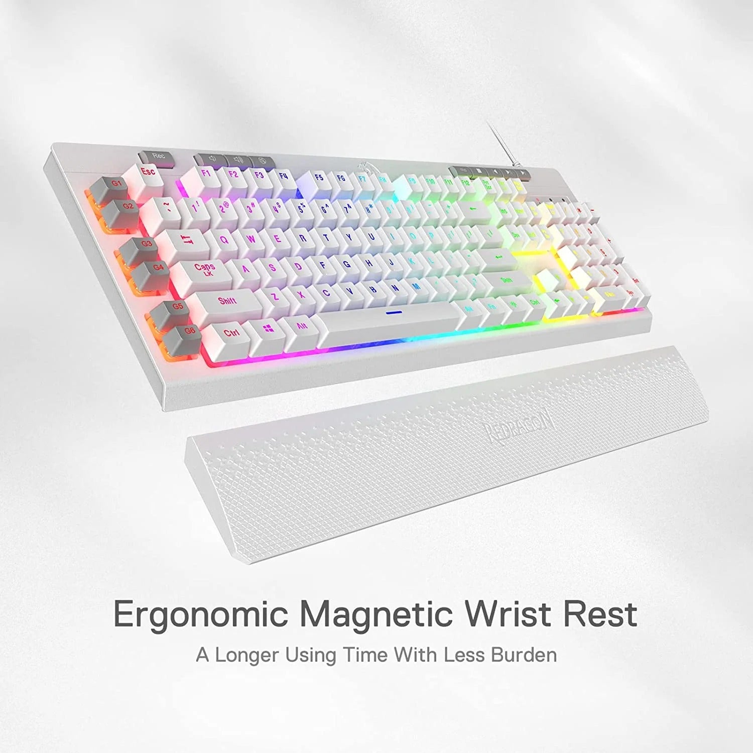 Shiva K512- Wired Membrane Keyboard Rgb White – Novelty Computech