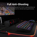 Kumara K552 - TKL Wired Mechnical Keyboard Rainbow (Red Switch)