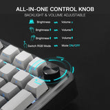 Redragon Eisa Pro K686 Pro - Wired+2.4Ghz+Bluetooth RGB Mechanical Keyboard| Concrete Jungle (Custom Switch)
