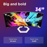 Lenovo Legion PRO 34WD-10 34inch 240Hz WQHD OLED Curved Gaming Monitor