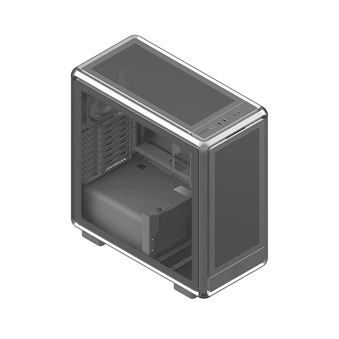 Cooler Master MasterFrame 600 Mesh ARGB Silver E-ATX Mid Tower Cabinet