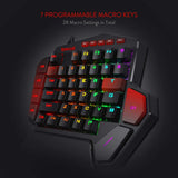 Diti K585 - One Handed Wired RGB Mechanical Keyboard (Blue Switch)