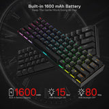 Draconic Pro K530 Pro - 60% Bluetooth+24.Ghz+wired Mechanical Keyboard (Red Switch)