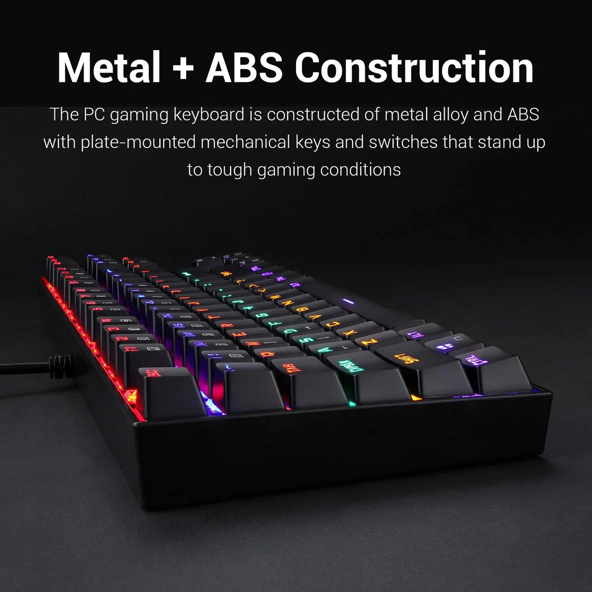 Kumara K552 - TKL Wired Mechnical Keyboard Rainbow (Red Switch)