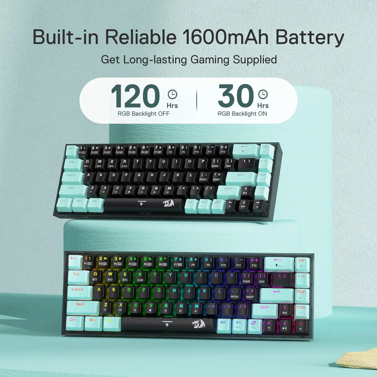 REDRAGON Pro Castor K631 SE 65% Bluetooth + Wired Mechanical Gaming Keyboard ( Linear Red Switch )