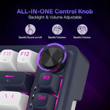 Redragon Ucal K673 - 81 Keys 8K Wired RGB Mechanical Keyboard Blue and White (Magnetic Switch)
