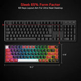 Castor K631 Pro - 65% Bluetooth + 2.4Ghz Wireless + Wired RGB Mechanical Keyboard (Red Switch)