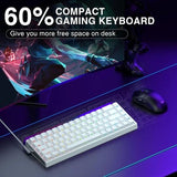 AULA Hero 68HE 60% Side Printed PBT Keycaps Wired Gaming Keyboard | White Side Engraved Keycaps – Meteor Magnetic Switch (HERO68WM)