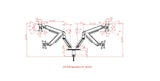 Indalio Gas Spring Dual Monitor Arm Desk Mount for 13-32 Inch Monitors