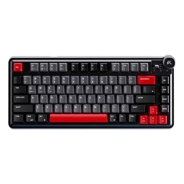 Cybeart Nighthawk 75 - TKL Wireless RGB Mechanical Keyboard (Signature Edition - Black/Red/Gray)