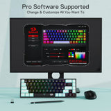 REDRAGON Pro Castor K631 SE 65% Bluetooth + Wired Mechanical Gaming Keyboard ( Linear Red Switch )