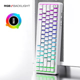 Cybeart Akula 65 - Compact 65% Wireless RGB Mechanical Keyboard (White)