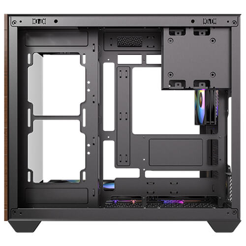 Antec CX800 Wood ARGB Mid Tower Tempered Glass PC Gaming Case (Black)