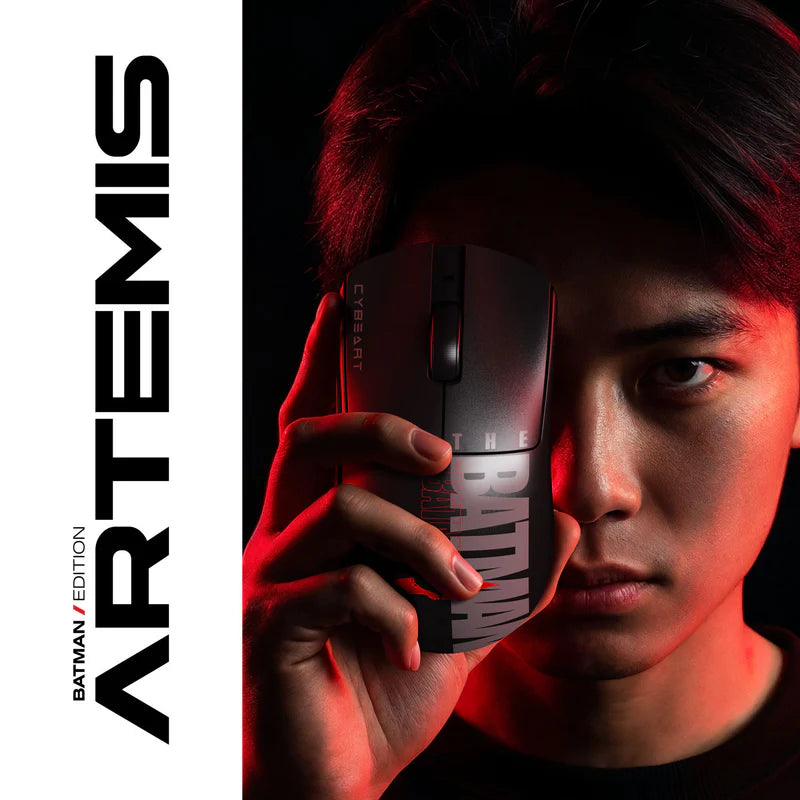 Cybeart Artemis - The Batman - 1K 52g Ultra-light Hot-Swap Battery Tri-Mode Wireless Gaming Mouse