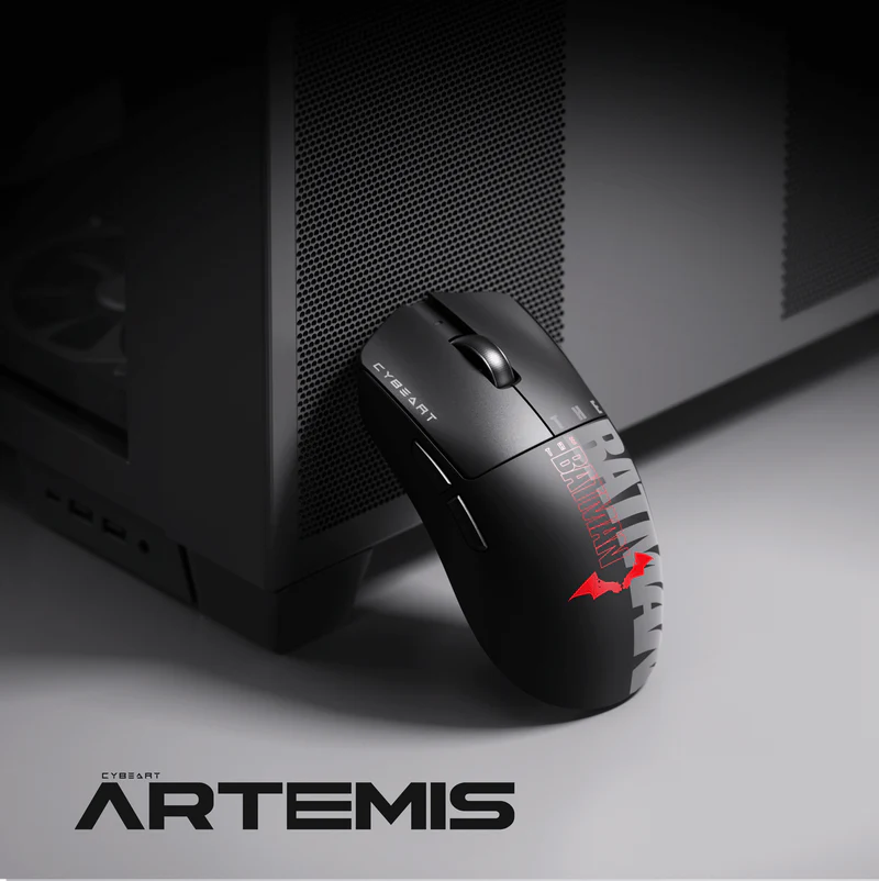 Cybeart Artemis - The Batman - 1K 52g Ultra-light Hot-Swap Battery Tri-Mode Wireless Gaming Mouse