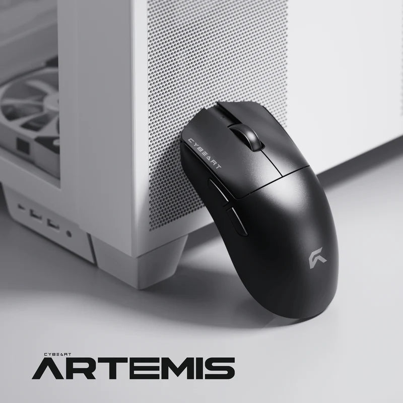 Cybeart Artemis - 1K 52g Ultra-light Hot-Swap Battery Tri-Mode Wireless Gaming Mouse - Black