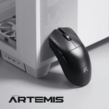 Cybeart Artemis - 1K 52g Ultra-light Hot-Swap Battery Tri-Mode Wireless Gaming Mouse - Black
