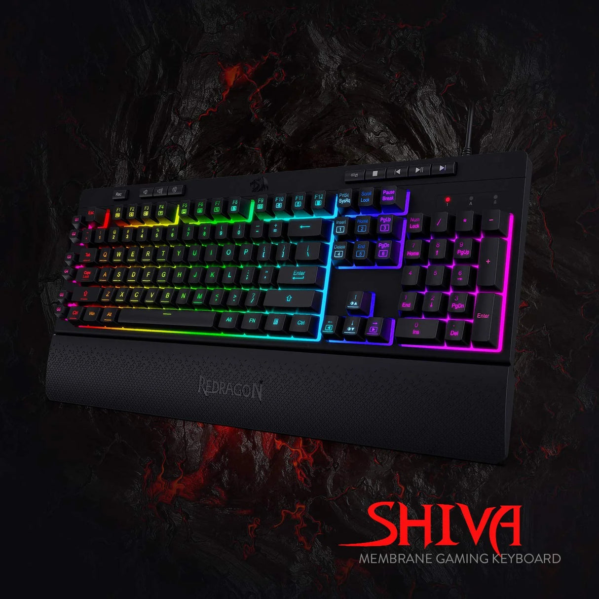 Shiva K512- Wired Membrane Keyboard Rgb Black