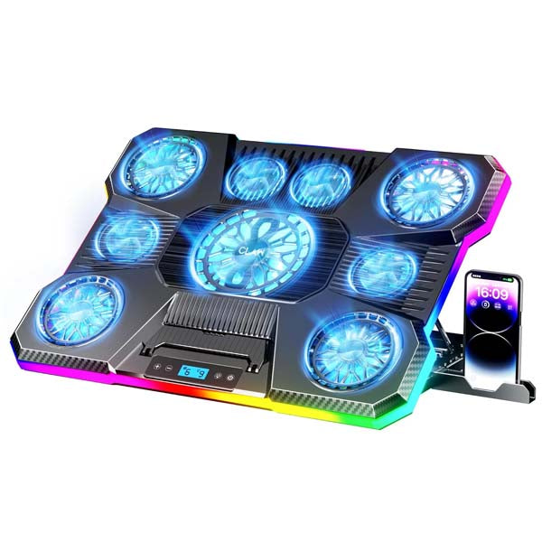 CLAW Storm Pro A21 Laptop Cooling Pad with 9 Fans (Black)