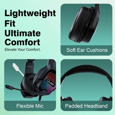 CLAW GH28 - RGB Gaming Headset with Microphone