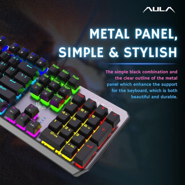 AULA F2066-II USB Full Size Wired Mechanical Gaming Keyboard