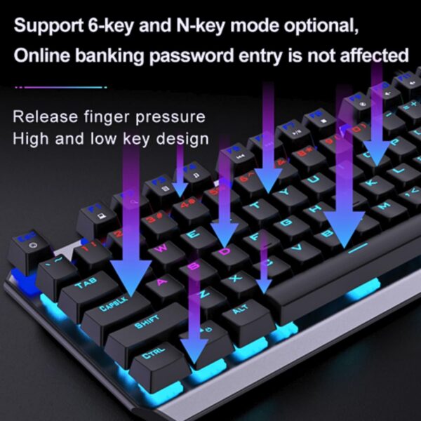 AULA F2066-II USB Full Size Wired Mechanical Gaming Keyboard