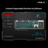 AULA F2066-II USB Full Size Wired Mechanical Gaming Keyboard