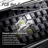 AULA F75 75% Wireless Trio Mode Mechanical Gaming Keyboard With Knob | Comic Keycap, Reaper Switch (F75CKR)