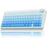 AULA F75 75% Wireless Trio Mode Mechanical Gaming Keyboard With Knob | Side-Engraved Blue, Star-Vector (Seiya) Switch (F75US)