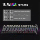 AULA F99 Pro 96% Side-Engraved Keycaps Tri-Mode Wireless Full Size Mechanical Gaming Keyboard With Knob | Gradient Gray, Nimbus Switch (F99ProGrN)