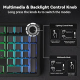 AULA F99 Pro 96% Side-Engraved Keycaps Tri-Mode Wireless Full Size Mechanical Gaming Keyboard With Knob | Gradient Gray, Nimbus Switch (F99ProGrN)
