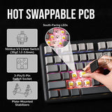 AULA F99 Pro 96% Side-Engraved Keycaps Tri-Mode Wireless Full Size Mechanical Gaming Keyboard With Knob | Gradient Gray, Nimbus Switch (F99ProGrN)