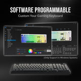 AULA F99 Pro 96% Side-Engraved Keycaps Tri-Mode Wireless Full Size Mechanical Gaming Keyboard With Knob | Gradient Gray, Nimbus Switch (F99ProGrN)