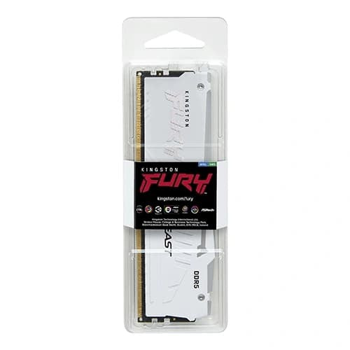 Kingston Fury Beast RGB 16GB 6000MHz CL36 DDR5 RAM - (WHITE)