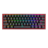 FIZZ PRO K616 - 60% Wired+2.4Ghz+BT Mechanical Keyboard Black (Red Switch)