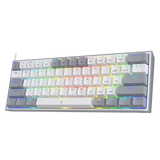 Fizz K617 -  60% Wired Mechanical Keyboard White and Grey (Red Switches)