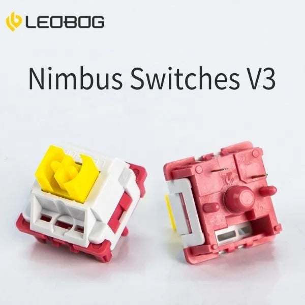 LEOBOG Nimbus Linear Mechanical Switch – Ultra-Smooth, Silent, Pre-Lubed, Hot-Swappable, Ideal for Custom Keyboards | 35pcs (NS35)