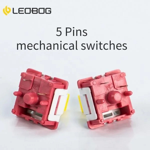 LEOBOG Nimbus Linear Mechanical Switch – Ultra-Smooth, Silent, Pre-Lubed, Hot-Swappable, Ideal for Custom Keyboards | 35pcs (NS35)