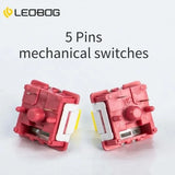 LEOBOG Nimbus Linear Mechanical Switch – Ultra-Smooth, Silent, Pre-Lubed, Hot-Swappable, Ideal for Custom Keyboards | 35pcs (NS35)