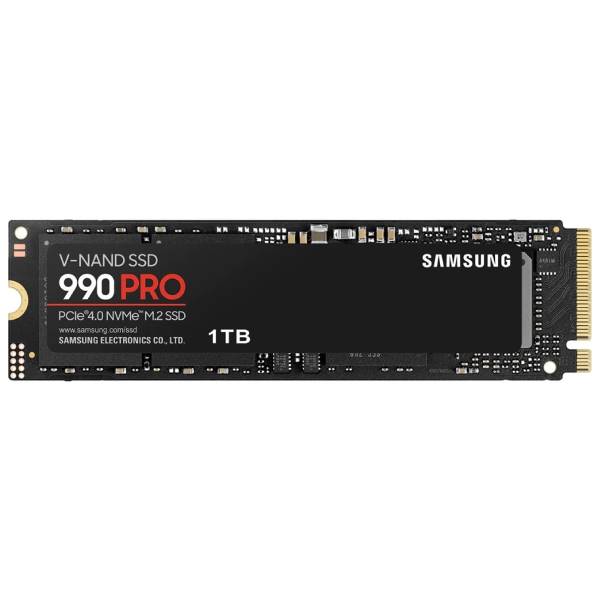 Samsung 990 PRO 1TB M.2 NVMe Gen4 SSD – Black (MZ-V9P1T0B/AM)
