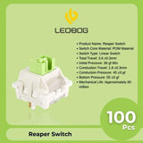 AULA LEOBOG Reaper Linear Switch – Ultra-Smooth, Silent, Pre-Lubed, Hot-Swappable, Ideal for Custom Keyboards – 100pcs (RS100)