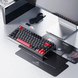 Cybeart X75 Rhino TKL CNC Aluminum Wireless RGB Mechanical Keyboard (Signature Edition- Black/Red/Gray)
