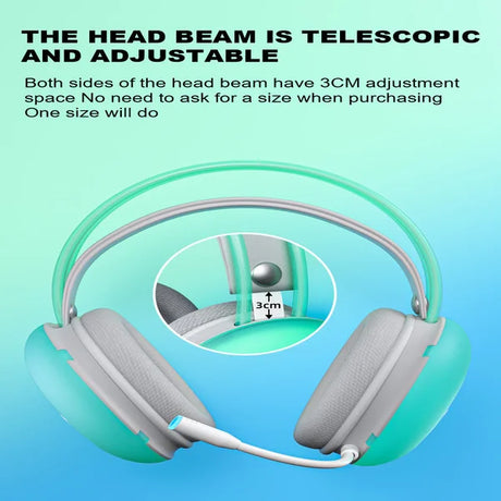 Aula S505 RGB Wired Gaming Headset With Adjustable Mic (Green)