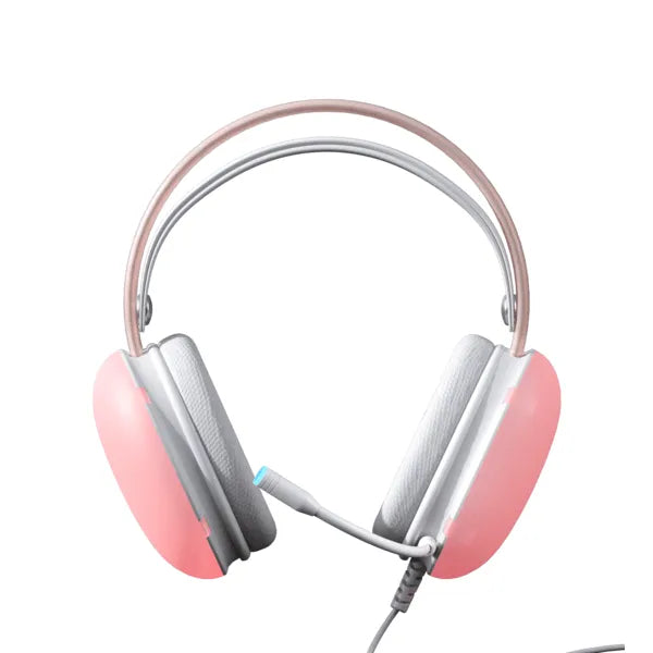 Aula S505 RGB Wired Gaming Headset With Adjustable Mic (Pink)
